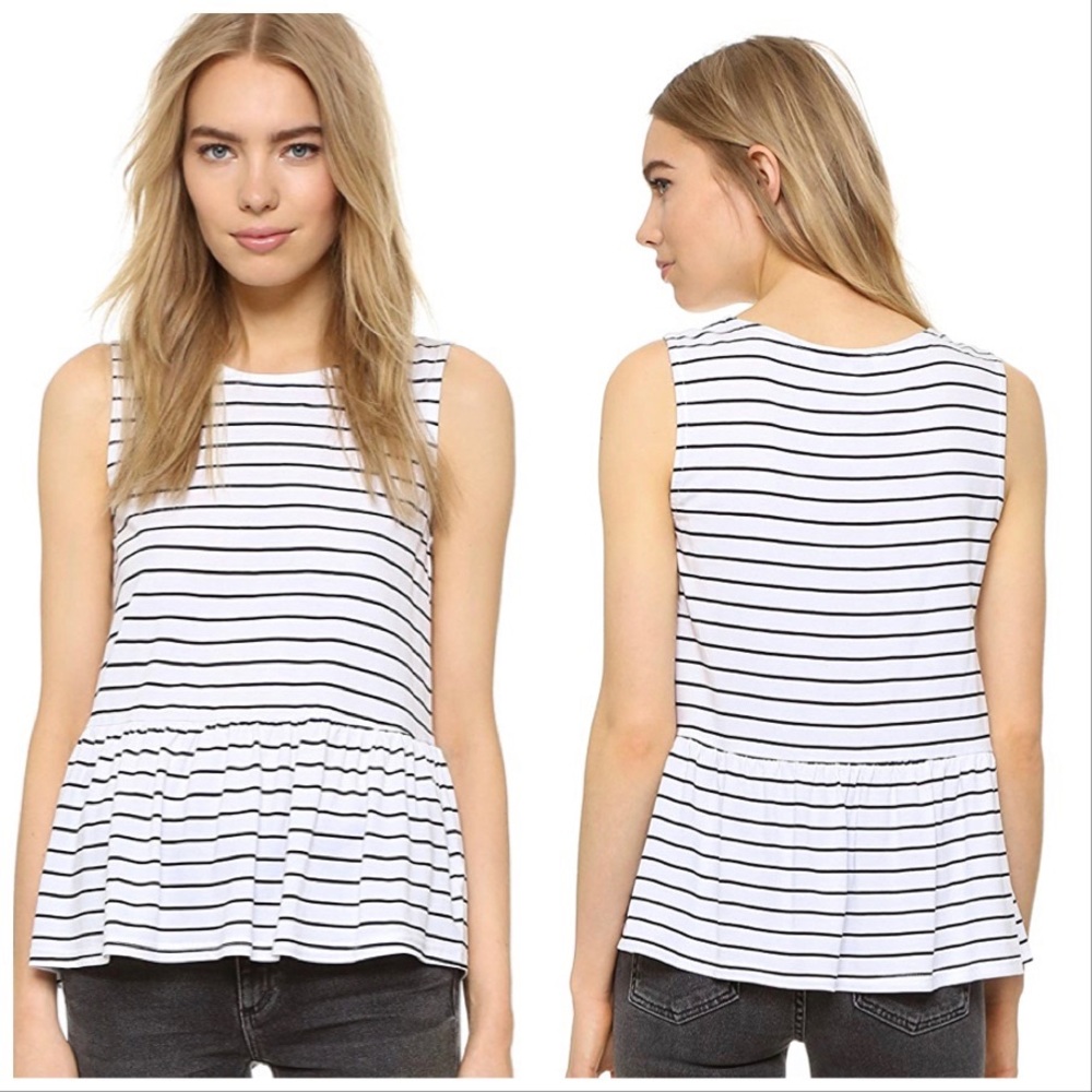 Cupcakes and Cashmere Horizon Striped Tank SzL